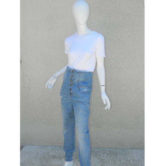 Guess Women High Waisted Mom Jeans Blue Size 31 - Picture 7 of 8